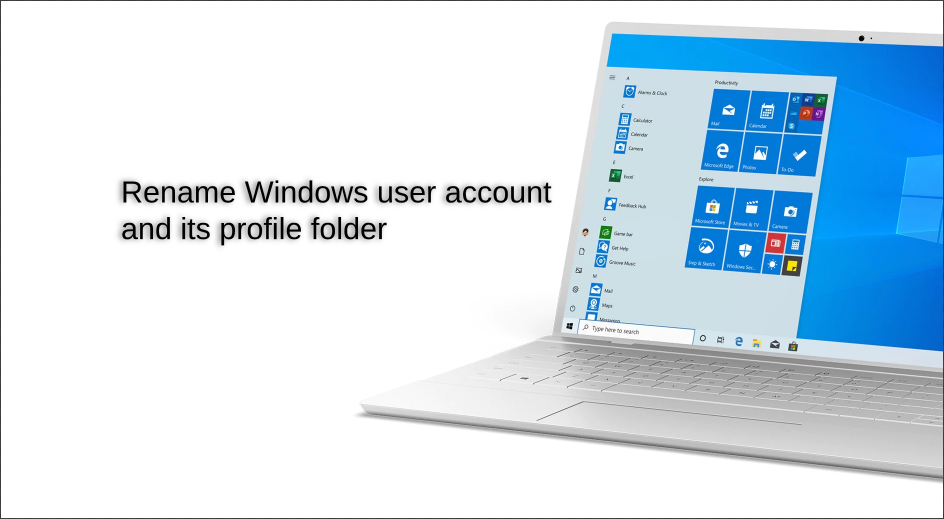Rename Windows user account and profile folder
